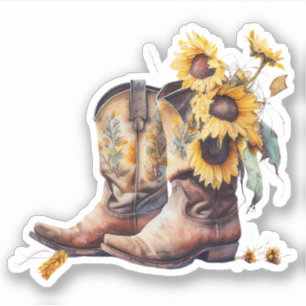 Sunflower Cowgirl Boots