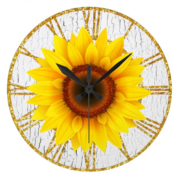Sunflower Wall Clocks | Zazzle UK