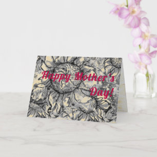 Sunflower Craze colourful summery pattern Card