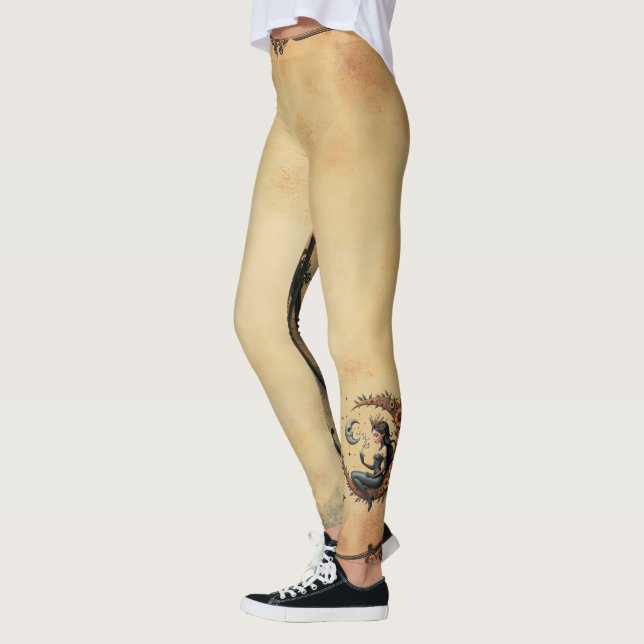 Sunflower Crescent Queen  Leggings (Left)