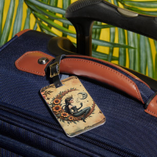 Sunflower Crescent Queen Luggage Tag