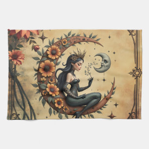 Sunflower Crescent Queen Tea Towel