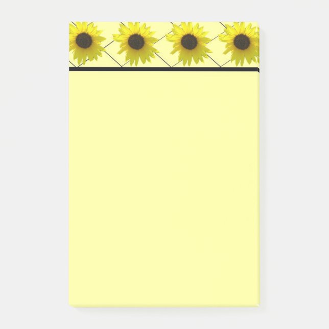Sunflower Crisscross Post-it Notes (Front)