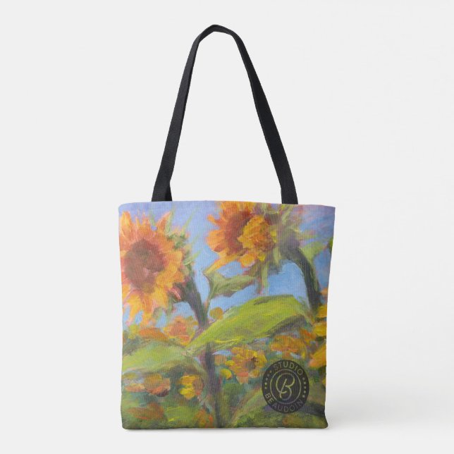 Sunflower Cross-over Bag with Black Logo (Back)