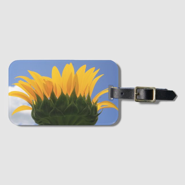 Sunflower Crown Luggage Tag (Front Horizontal)