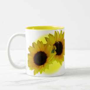 Sunflower Cups Mugs Sunny Yellow Sunflower Cups