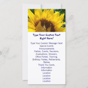 Sunflower Custom Cards Invitations Announcements