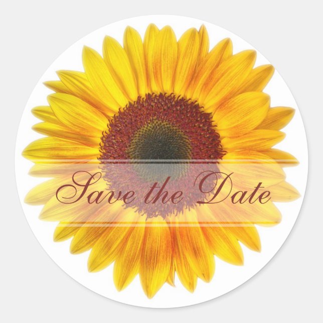 Sunflower Custom Floral Sticker (Front)