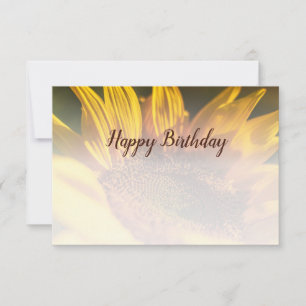 Sunflower Custom Photo Happy Birthday Card