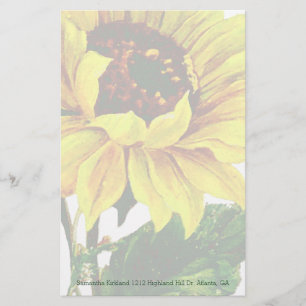 Sunflower Custom Stationery