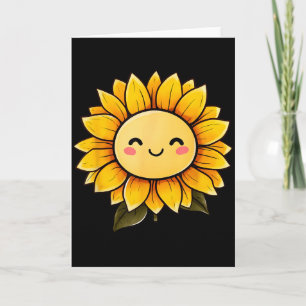 Sunflower Cute Floral Happy Flower Funny Graphic Card