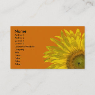 Sunflower Cutout  Business Card