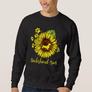 Sunflower Dachshund Mum Dog Mum Cool Present Sweatshirt