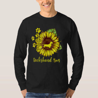 Sunflower Dachshund Mum Dog Mum Cool Present T-Shirt