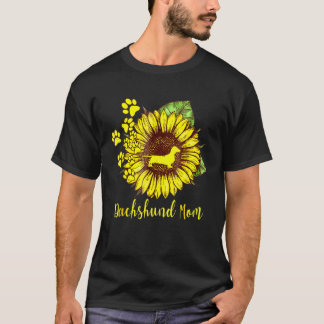 Sunflower Dachshund Mum Dog Mum Cool Present T-Shirt