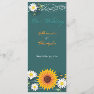 Sunflower & Daisy Wedding Announcement