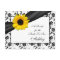 Sunflower Damask Recipe Card for the Bride to Be