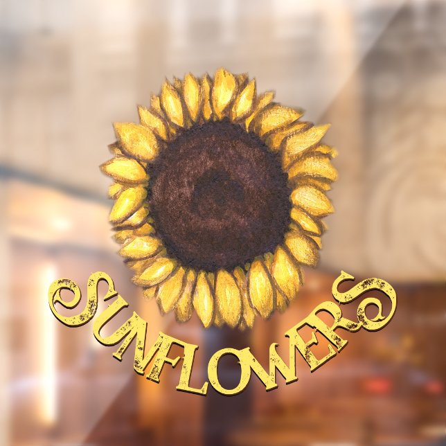 Sunflower Decal Customised Sunflower Window Cling (Sheet 2)