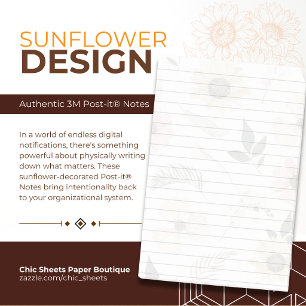Sunflower Decorated 3M Post-it® Notes