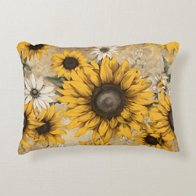 Sunflower Decorative Cushion (Front)