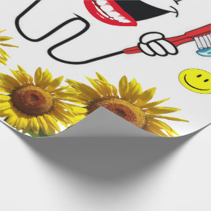 Sunflower Dentist Matte Wrapping Paper