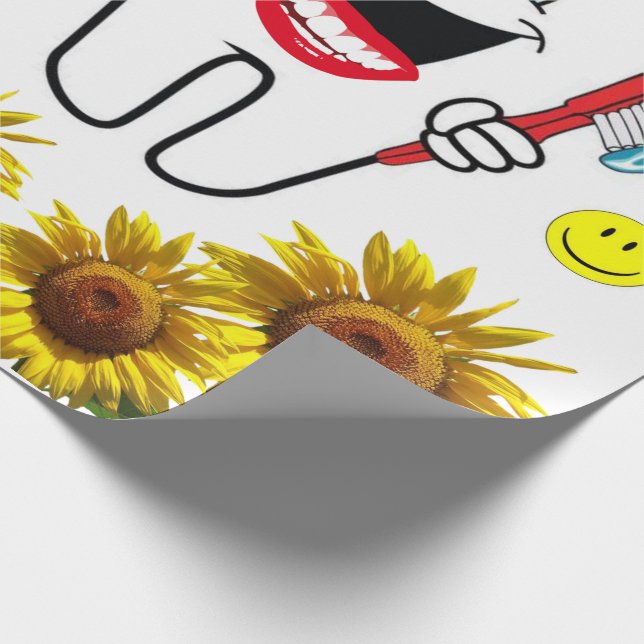 Sunflower Dentist Matte Wrapping Paper (Corner)