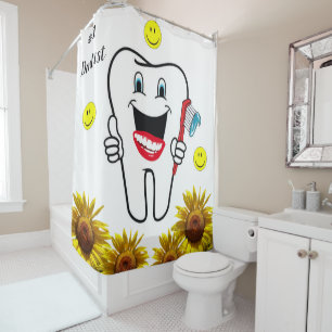 Sunflower Dentist Shower Curtain