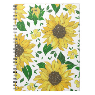 Sunflower Design – Bright Floral Illustration Notebook