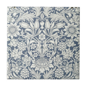 Sunflower Design (by William Morris) Ceramic Tile