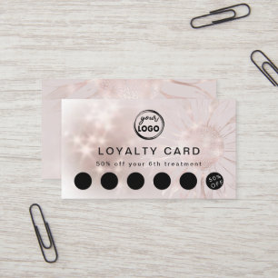 sunflower design loyalty card