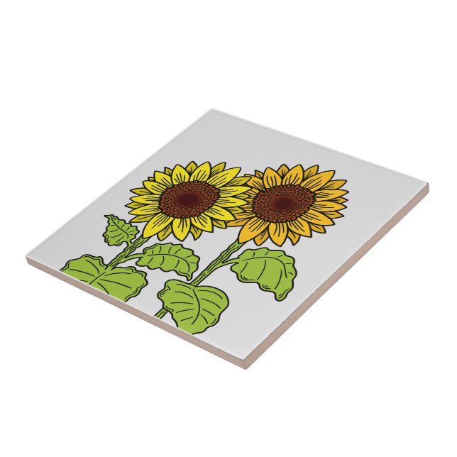 Sunflower Design Tile (Side)