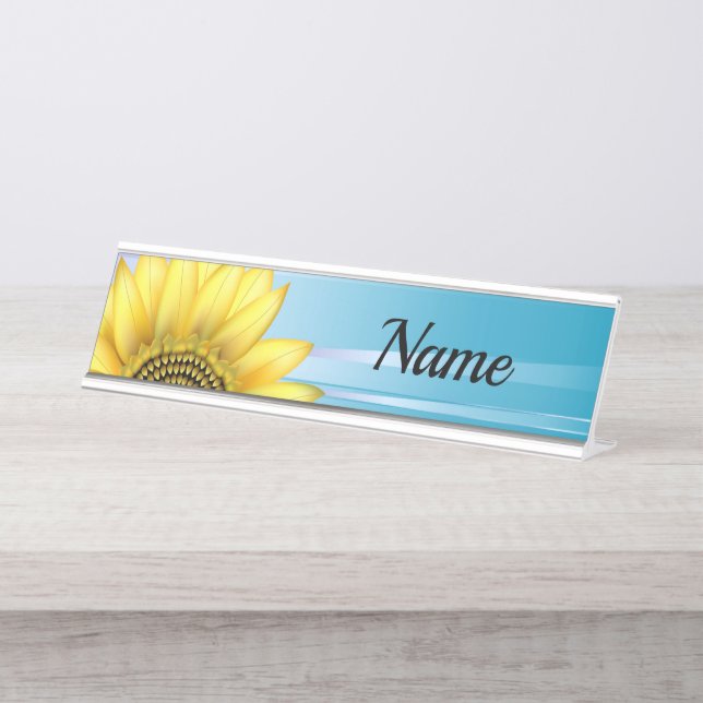 Sunflower Desk Name Plate (Front)