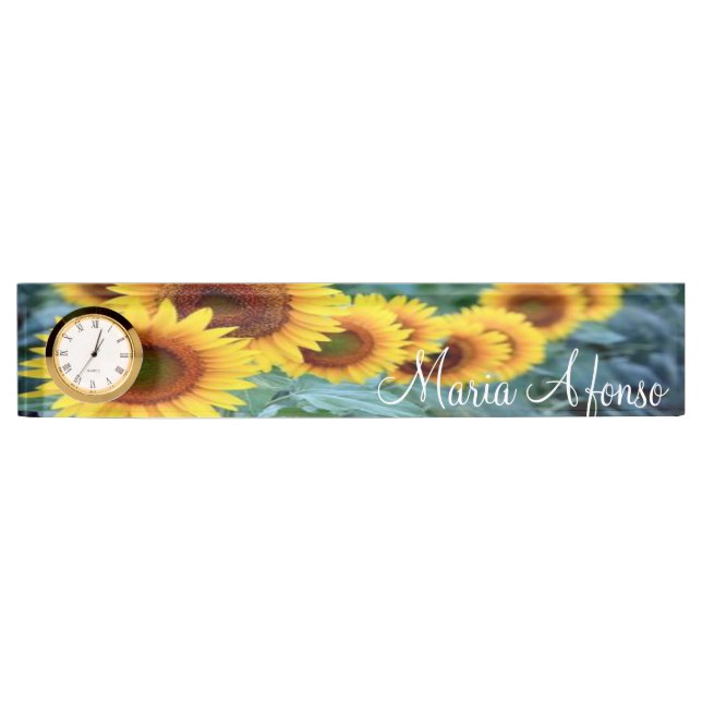 Sunflower Desk Nameplate (Front)