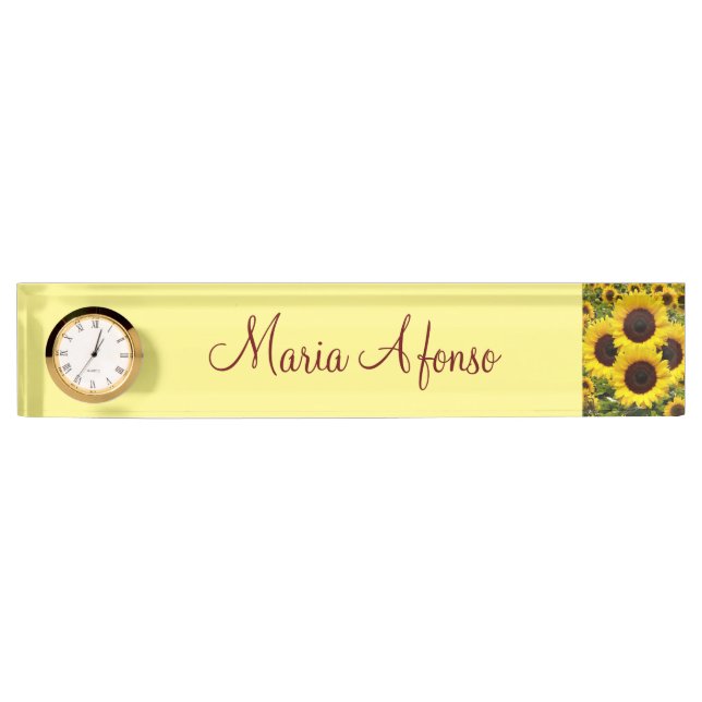 Sunflower Desk Nameplate (Front)