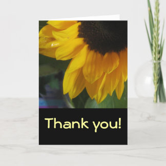 Sunflower detail thank you card