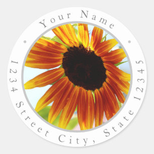 Sunflower Digital Watercolor Labels