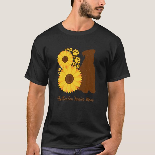 Sunflower Dog Mom - Wheatie Wheaten Terrier Premiu T-Shirt (Front)