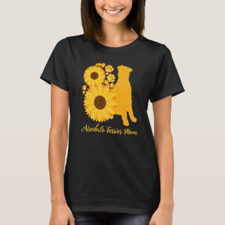 Sunflower Dog Mum  Airedale Terrier T-Shirt