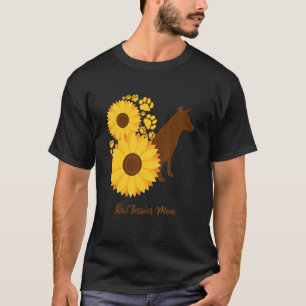 Sunflower Dog Mum Rat Terrier T-Shirt