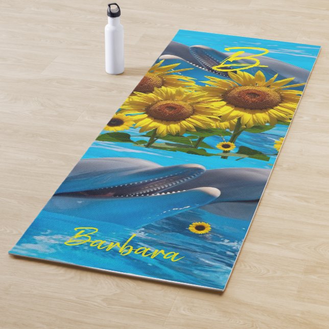 Sunflower Dolphin Yoga Mat (In Situ)