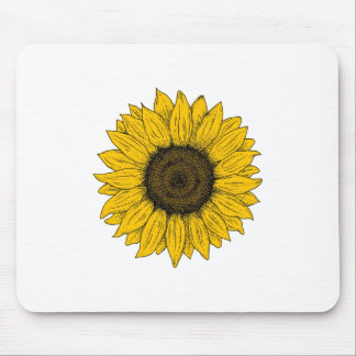 Sunflower Drawing Mouse Mat