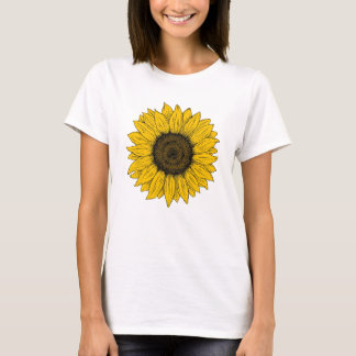 Sunflower Drawing T-Shirt