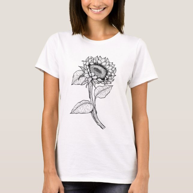 Sunflower drawing tShirt (Front)