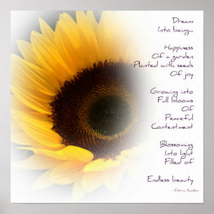Sunflower Dream Poem Poster