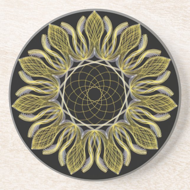 Sunflower Dreamcatcher Coaster (Front)