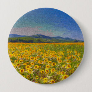 Sunflower Dreams Art 10 Cm Round Badge