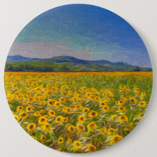 Sunflower Dreams Art 6 Cm Round Badge