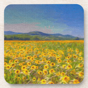 Sunflower Dreams Art Coaster