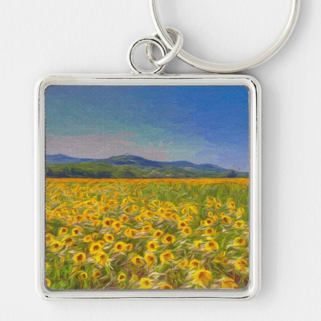 Sunflower Dreams Art Key Ring (Front)