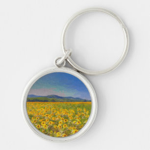 Sunflower Dreams Art Key Ring